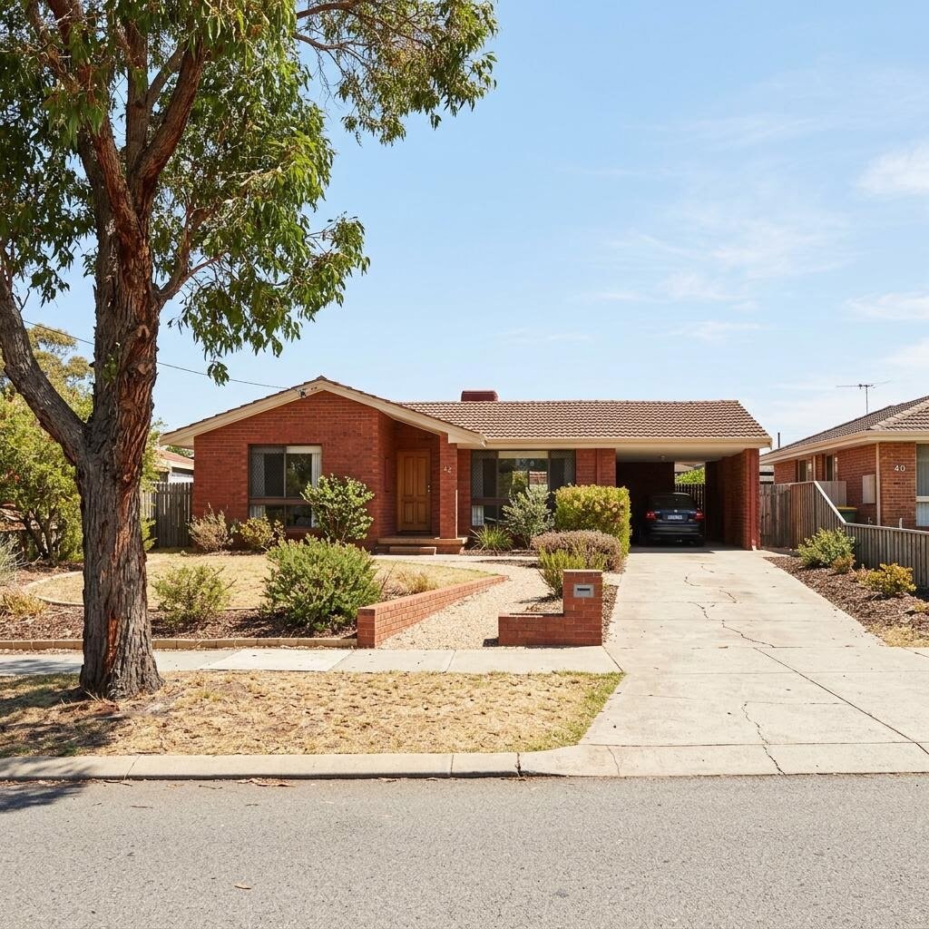 Illustrative example — 3-bed house on full block, Perth metro, north-east